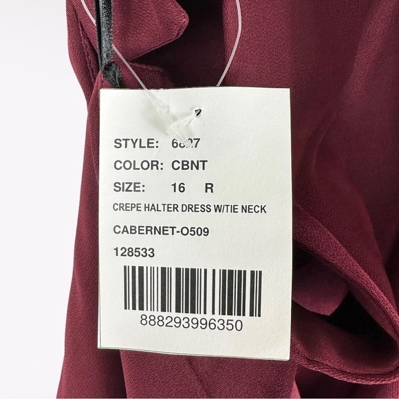 Homecoming Dress Party Formal Event Ready After Six Halter in Cabernet Size 16 - Picture 4 of 5